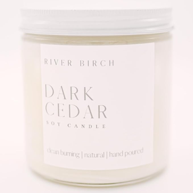 River Birch Candles Eucalyptus & Cedar Scented Candle | Premium, All-Natural, Non-Toxic, Soy Candles | 16oz 90 Hr Burn Time | Cozy Relaxing Gifts for Home - Bloomnest