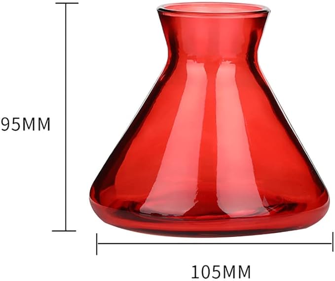WAIT FLY Creative Glass Diffuser Bottles for Essential Oils, Replacement Diffusers, Reed Sticks, Crafts, Spa, Home Decoration-Red-7 OZ WAIT+FLY