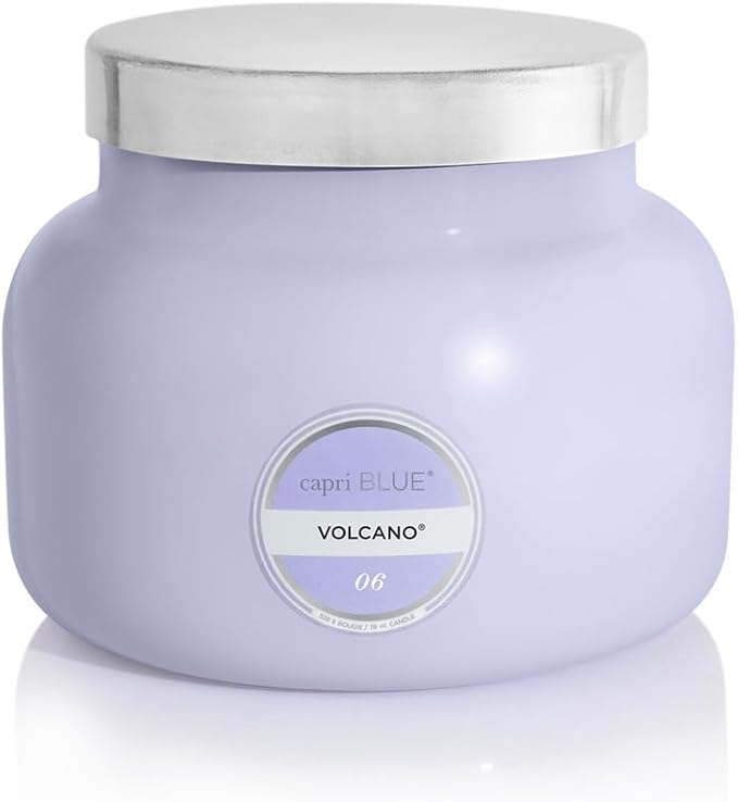 Capri Blue Volcano Scented Candles - Luxury Glass Jar Candles for Home Scented with Tropical Fruit & Sugared Citrus - Soy Wax Blend - Lavender Colored Jar (19 oz) - Bloomnest