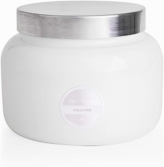 Capri Blue Volcano Scented Candles - Luxury Glass Jar Candles for Home Scented with Tropical Fruit & Sugared Citrus - Soy Wax Blend - Capri Blue Volcano - Jumbo White Color (48 oz) - Bloomnest