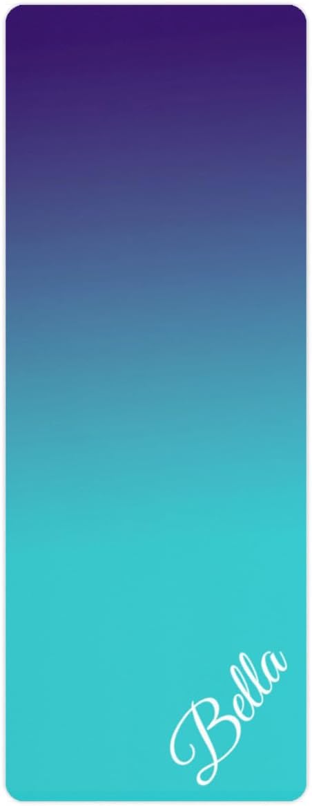 Custom Name Yoga Mat,Personalized Travel Yoga Exercise Mat,Non Slip,Perfect for Kids & Adults,Gradient Color E Series - Bloomnest