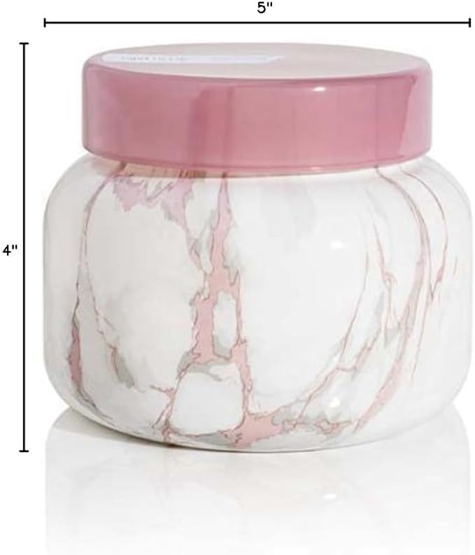 Capri Blue Modern Marble Jar Candles - Luxury Candles for Home Scented - Long Lasting Soy Wax Blend - (Aloha Orchid, 19 oz) - Bloomnest