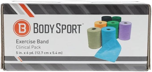 BodySport® Exercise Band, 5 in. x 6 yd. - Professional Resistance Bands for Home Fitness & Gym Exercises - Workout & Rehab Equipment - Bloomnest