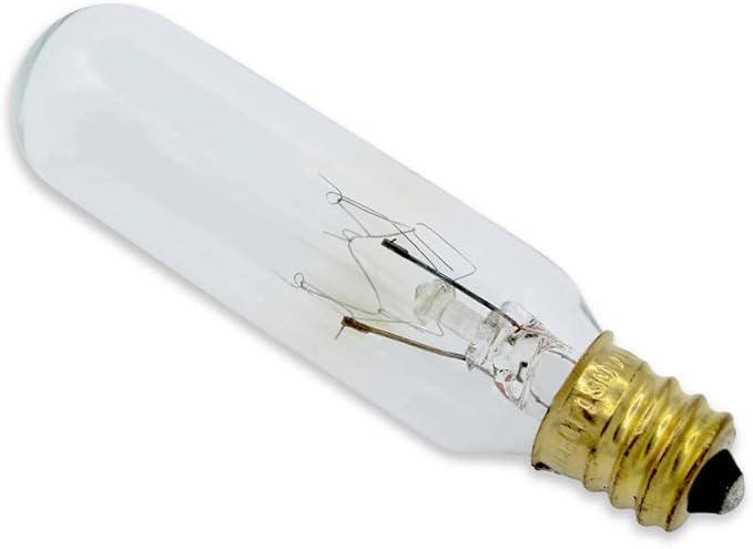 lumenivo 15 Watt Bulbs for Himalayan Salt Lamps 15T6/CL Tubular T6 15 Watt Candelabra Bulb E12 Base Light Bulbs for Exit Signs - Clear - 120V - 6 Pack - Bloomnest