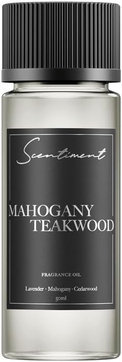 Scentiment Diffuser Oil - Mahogany Teakwood | Aromatherapy Home Fragrance | Luxurious Scent with Notes of Lavender, Mahogany, Cedarwood (50ml) - Bloomnest
