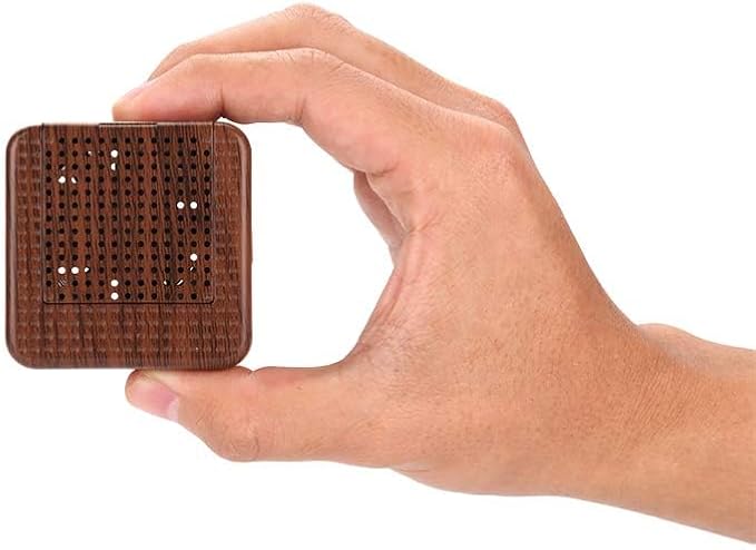 Weljoy Wood Grain Portable Diffuser for Essential Oils – Car or Travel, Mini Size, Quiet, Waterless, Re-Chargeable Battery or USB (Dark Brown) - Bloomnest