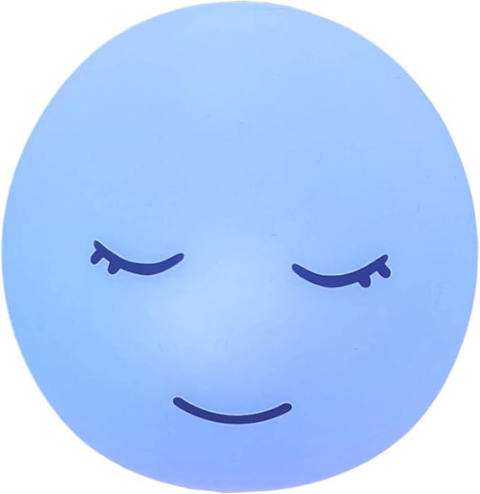 Breathing lamp Guided Visual Meditation Tool for Mindfulness, Slow Your Breathing & Calm Your Mind for Stress & Anxiety Relief, 3 Color and 478 Seconds Breathing Mode Silicone Cute Smiley face lamp YeeBeny