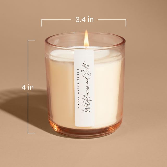 Sweet Water Decor Fraser Fir Candle - Evergreen, Fir, Cedar, and Cypress Winter Holiday Scented Soy Christmas Candles for Home - 12oz Sandstone Jar, 50+ Hour Burn Time, Made in The USA - Bloomnest