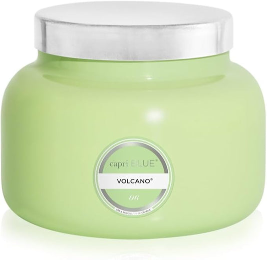 Capri Blue Volcano Scented Candles - Luxury Candles for Home Scented with Tropical Fruit & Sugared Citrus - Long Lasting Soy Wax Blend - Signature Glass Jar (Iced Matcha Green, 19 oz) - Bloomnest