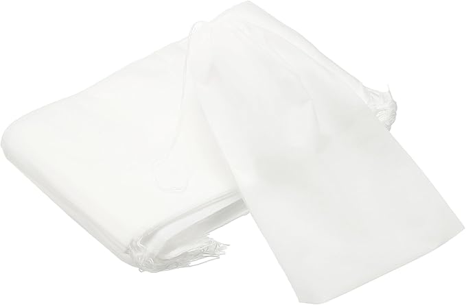uxcell 100 Pcs Spice Bags for Cooking, 8x12 in Disposable Empty Tea Bags Muslin Non-Woven for Loose Leaf Tea Sachet Straining Soups Herbs, White - Bloomnest