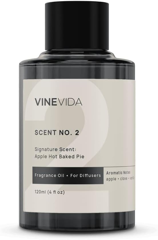 VINEVIDA [4 Fl Oz] Apple Hot Baked Pie Fragrance Oil for Cold Air Diffusers, Fall Essential Oils for Diffuser Oil Refill & Air Freshener Room Spray - Bloomnest