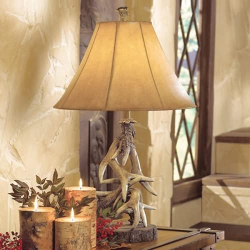BLACK FOREST DECOR - Faux Antler Table Lamp for Cabin, Living Room, Nightstand, Desk - Rustic Lighting Décor - 28.5" x 18" - Bloomnest
