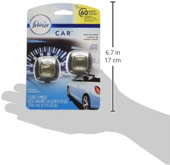 Febreze Car Air Fresheners, New Car Scent, Odor Eliminator for Strong Odors Car Vent Clips (2 Count) - Bloomnest