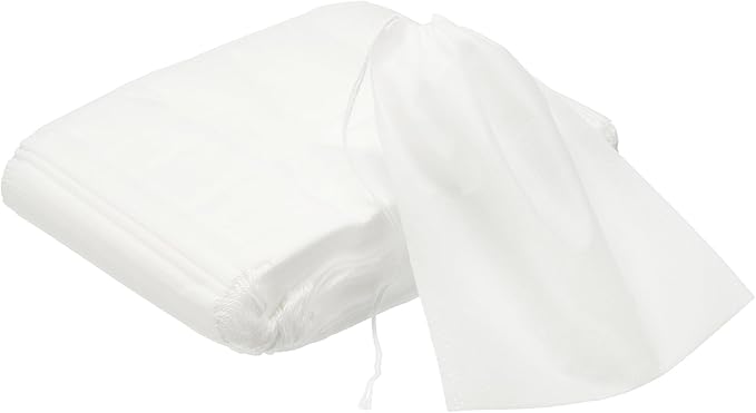 uxcell 100 Pcs Spice Bags for Cooking, 5.5x6 in Disposable Empty Tea Bags Muslin Non-Woven for Loose Leaf Tea Sachet Straining Soups Herbs, White - Bloomnest