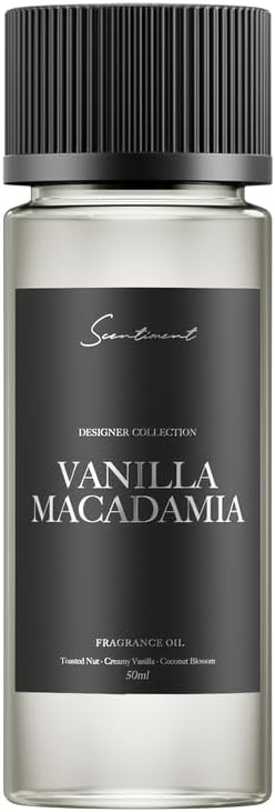 Scentiment Diffuser Oil - Vanilla Macadamia Fruit | Home Aromatherapy Fragrance Oil (50ml) Scentiment