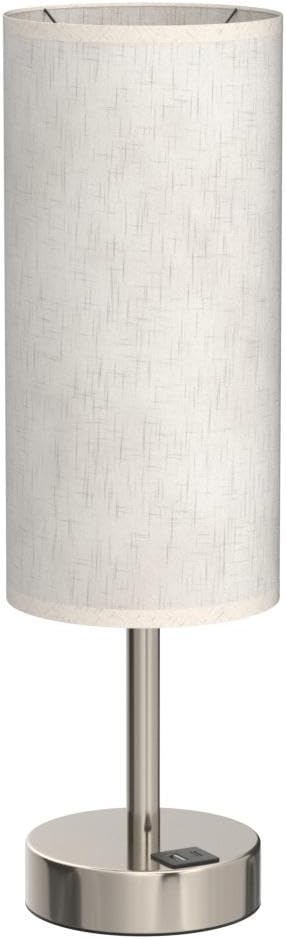 Dicoool Touch Table Lamp for Bedroom Nightstand - Bedside Lamp with USB-C USB-A Charging Ports White, 3 Way Dimmable Small Desk Lamp for Bedroom, Dorm Room, Office, Living Room, Reading, Bathroom - Bloomnest