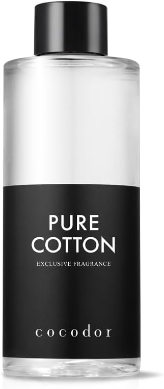 COCODOR Reed Diffuser Oil Refill/Pure Cotton/6.7oz(200ml)/1 Pack/Aroma therapy, Home Fragrance, Scented Oils, Oils for Reed Diffuser, Office Décor, Decoration - Bloomnest