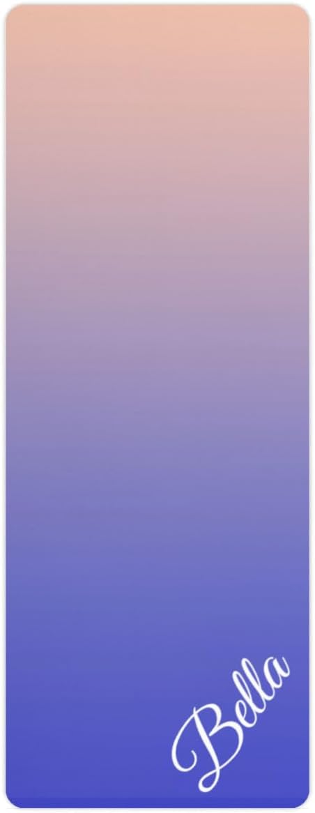 Custom Name Yoga Mat,Personalized Travel Yoga Exercise Mat,Non Slip,Perfect for Kids & Adults,Gradient Color E Series - Bloomnest