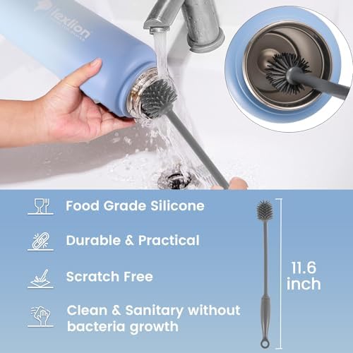 Lexlion Tea Infuser Water Bottle 32 Oz – Triple Wall Insulated Stainless Steel, Loose Leaf & Fruit Strainer, 3 Leakproof Lids, BPA-Free Silicone Sleeve, Reusable Thermal Mug - Bloomnest