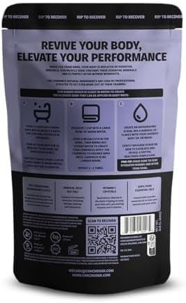 3 Pack Bundle: Coach Soak Recovery Bath Soak, Epsom Salt Bulk, Bath Salts Bulk, 3 Pack Bundle, Total of 9 Pounds (Eucalyptus, Lavender, Citrus) - Bloomnest