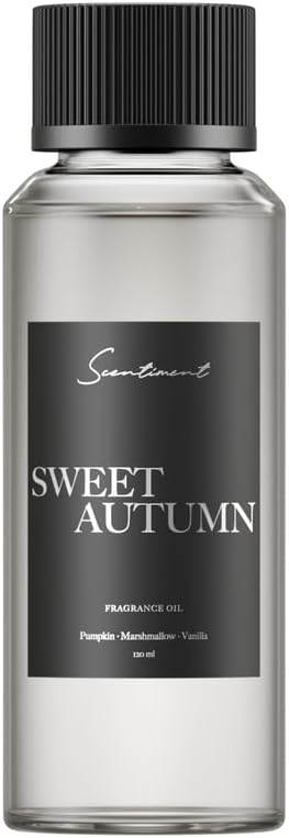Scentiment Diffuser Oil - Sweet Autumn Fall Collection | Aromatherapy Home Fragrance | Luxurious Scent with Notes of Pumpkin, Marshmallow, Vanilla (120ml) - Bloomnest