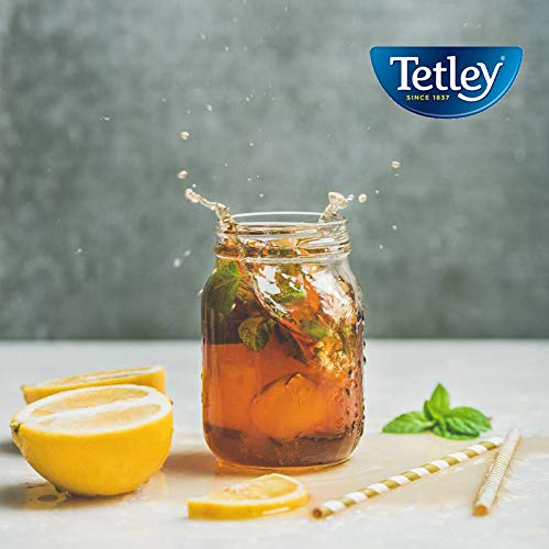 Tetley Black Tea, Decaffeinated Iced Tea Blend, Family Size, 24 Teabags (Pack of 6) - Packaging May Vary - Bloomnest