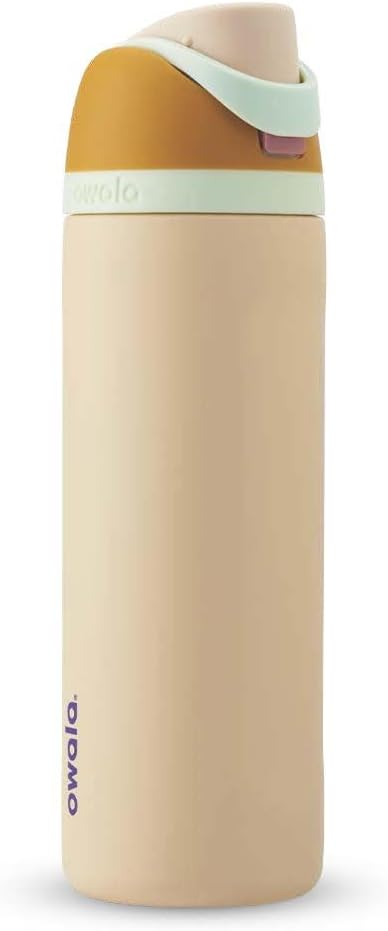 Owala FreeSip Insulated Stainless Steel Water Bottle with Straw, BPA-Free Sports Water Bottle, Great for Travel, 24 Oz, Water in the Desert Owala