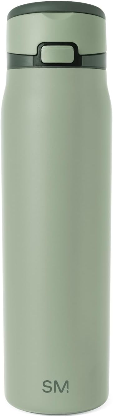 Simple Modern Mesa Loop Water Bottle with Covered Straw and Handle | 30oz Cup Holder Friendly Insulated Stainless Steel Bottles for Travel, Sports and School | Eucalyptus Mix SimpleModern