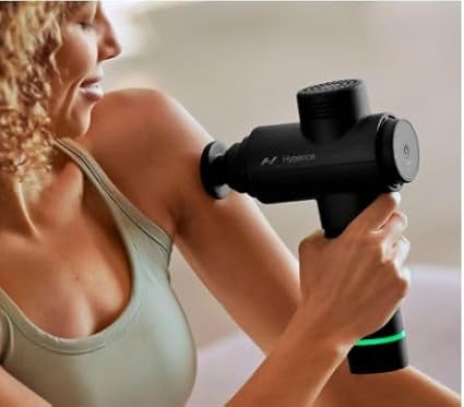Hyperice Hypervolt 2 Black - Featuring Quiet Glide Technology - Handheld Percussion Massage Gun | 3 Speeds, 5 Interchangeable Heads | Helps Relieve Sore Muscles and Stiffness |FSA and HSA - Bloomnest