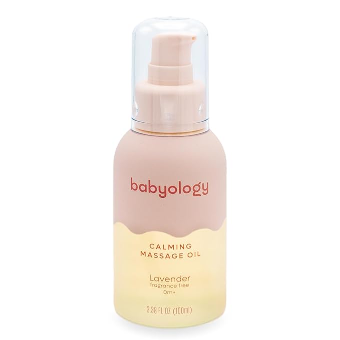 Babyology - Calming baby oil for Newborn with Baby essential oils - 3,38 Fl. Oz (100ml) - Lavender - Nourishing and Moisturizing Massage for Bonding - Bloomnest