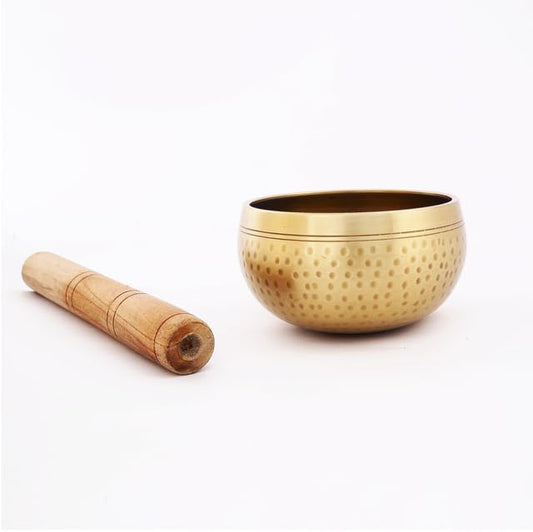 Indian Consigners Handmade Tibetan Singing Bowl Set for Meditation, Yoga, Chakra Balancing, Nepal Made with Perfect Frequency (Large (4 Inches)) VisitIndianConsigners