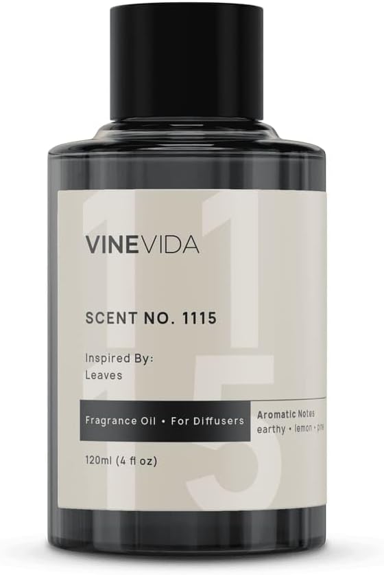 VINEVIDA [4 Fl Oz] Scent NO. 1115 Fragrance Oil for Cold Air Diffusers, Aromatic Notes of Earthy Musk Pine Lemon, Essential Oils for Diffuser Oil Refill & Air Freshener Room Spray - Bloomnest