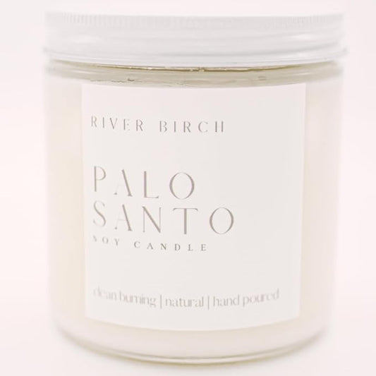 River Birch Candles Palo Santo Scented Candle | Premium, All-Natural, Non-Toxic, Soy Candles | 16oz 90 Hr Burn Time | Cozy Relaxing Gifts for Home - Bloomnest