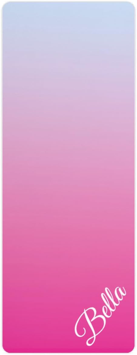 Custom Name Yoga Mat,Personalized Travel Yoga Exercise Mat,Non Slip,Perfect for Kids & Adults,Gradient Color E Series - Bloomnest