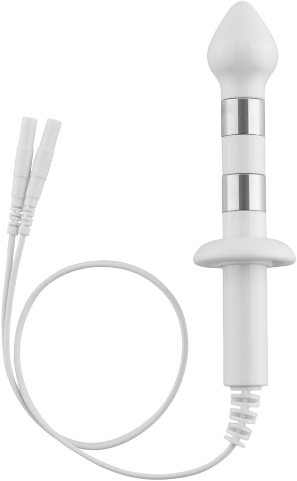 Discount TENS - Adjustable Anal Probe Electrode for TENS, EMS, E-Stim, Electro Stim Units – Pelvic Floor Exerciser, Prostate Stimulator, Stainless Steel & Bio-Plastic with 2mm Pin Connector. Model A1 Discount+TENS