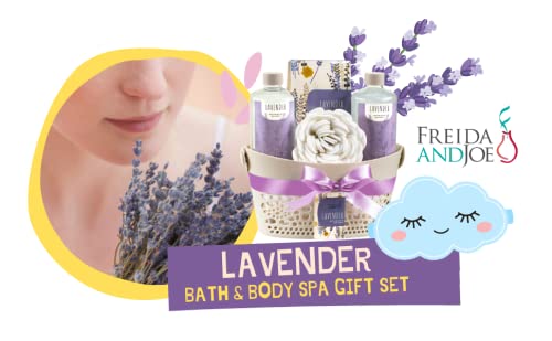 Bath & Body Valentines Gift Set for Men and Women Spa Kit with Shea Butter, Vitamin E Reusable Beautiful Basket Perfect for Relaxation - Bloomnest