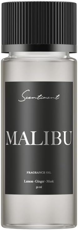 Scentiment Diffuser Oil - Malibu Hotel | Aromatherapy Home Fragrance | Inspired by Nobu® Hotel | Luxurious Scent with Notes of Lemon, Ginger, Musk (50 mL) - Bloomnest