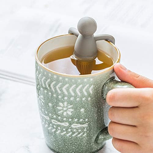 Leden Tea Infuser for Loose Tea 2 Pack Tea Steeper with Fine Mesh Stainless Steel Tea Strainer for Cup Mug, Nice Gift for Couples, Gray and Rose Red - Bloomnest