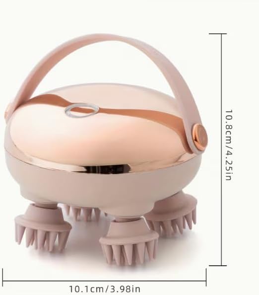 HomeBeyond Electric Scalp Massager, Head Massager Scalp Stress Relax, Rechargeable IPX7 Waterproof 2 Massage Styles, 8 Removable Claws for Head/Body Massage & Face Cleaning Bloomnest