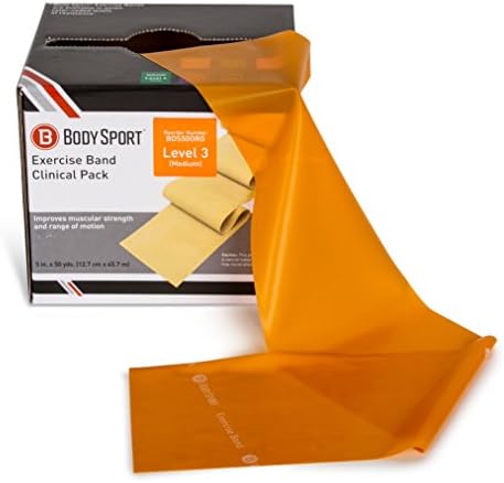 Body Sport Exercise Bands - Resistance Bands in 50 yard Rolls for Fitness, Stretching, or Physical Therapy - Bloomnest