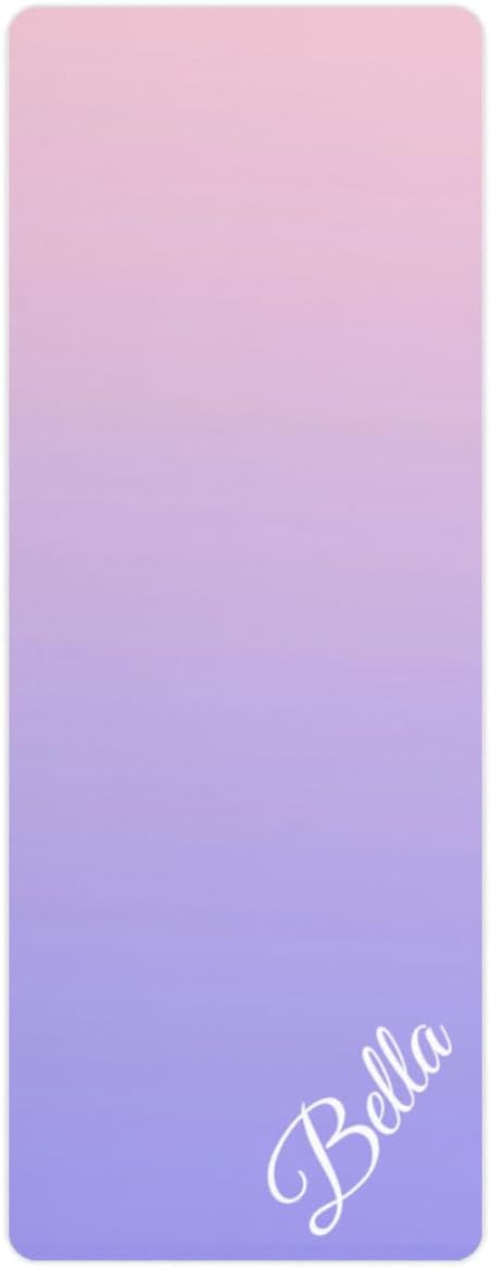 Custom Name Yoga Mat,Personalized Travel Yoga Exercise Mat,Non Slip,Perfect for Kids & Adults,Gradient Color E Series - Bloomnest