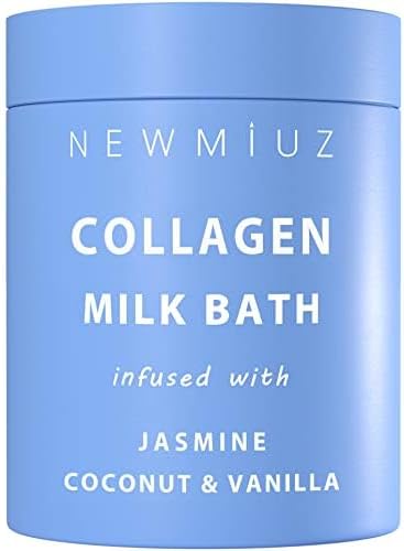Creamy Coconut Collagen Milk Bath Soak Powder Moisturize & Soften Skin – Vanilla Jasmine Luxury Spa Bubble Bath Salt Mother's Birthday Christmas Relaxation Gifts for Women Perfect Stocking Stuffers - Bloomnest