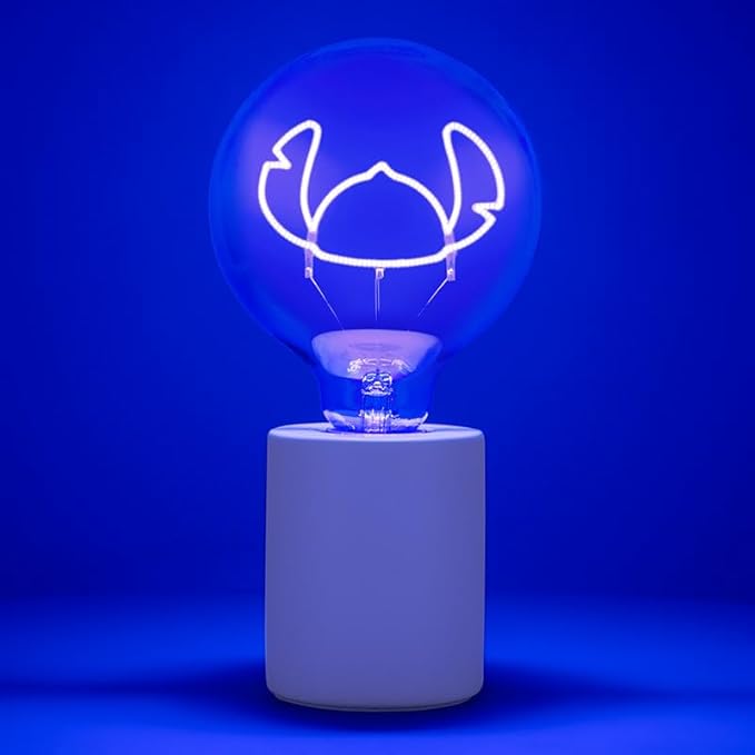Disney Stitch Decorative LED Neon Bulb Lamp - E27 Glass Lightbulb, Officially Licensed Lilo & Stitch Collectible Gift, Fun Light for Bedrooms & Homes | Paladone - Bloomnest