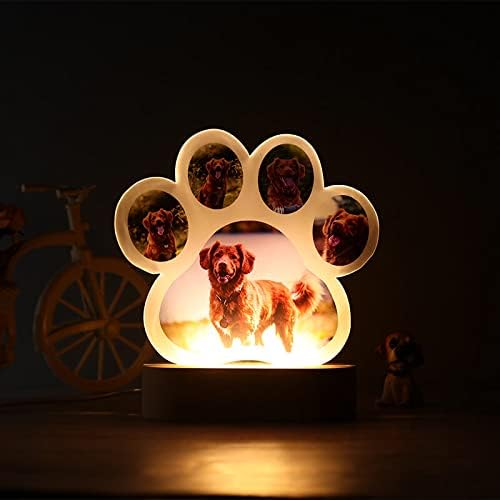 Personalized Dog Paw Photo Lamp - Custom Photo Night Light Acrylic Board Decor for Bedside - Gifts for Christmas & Birthday - Bloomnest
