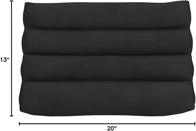 Leewadee Triangle Cushion – Comfortable Backrest for TV or Reading, Incline Pillow for Relaxing Made of Kapok, 20 x 13 x 13 inches, Black - Bloomnest