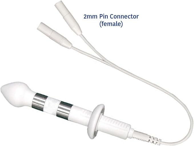 Discount TENS - Adjustable Anal Probe Electrode for TENS, EMS, E-Stim, Electro Stim Units – Pelvic Floor Exerciser, Prostate Stimulator, Stainless Steel & Bio-Plastic with 2mm Pin Connector. Model A1 Discount+TENS