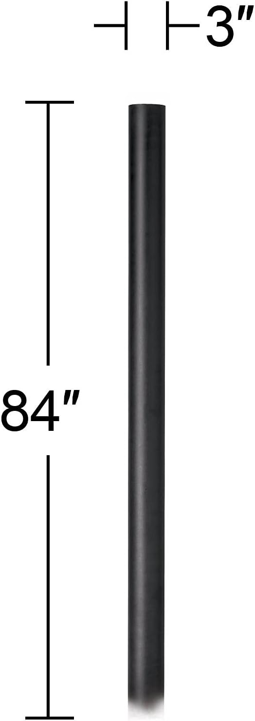 John Timberland Modern Outdoor Direct Burial Post Light Pole Black Die-Cast Metal 84" Accessories for Exterior House Porch Patio Outside Deck Garage Yard Garden Driveway Home Lawn Walkway - Bloomnest