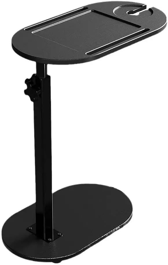 Bamboo Bathtub Tray Table with Adjustable Height,Freestanding Bath Caddy Side Table， Tub Shelf with Wine Glass Phone Holder, Suitable for Luxury Spa ，House Warming Gift and Bathing Reading（Black） - Bloomnest