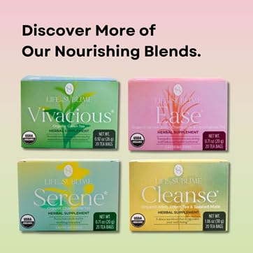 Life by Sublime - Vivacious USDA Organic Green Tea, 20 Tea Bags, Caffeinated, Antioxidant-Rich, Supports Skin Health and Immune System, Less Bitter, Premium Brazilian Harvest - Bloomnest
