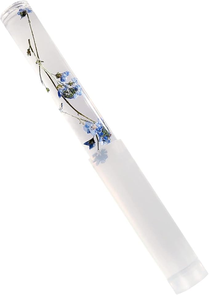 Singing Bowl Mallet Clear Acrylic Base Silicone Rubber Striker Mallet for Playing Quartz Crystal Singing Bowl with Bundle Pocket(Floral) - Bloomnest